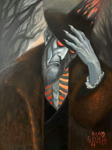 Lord Fogg van Karina Kulyk, Schilderij te koop op Singulart