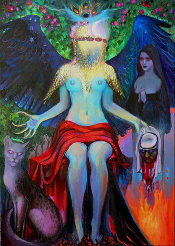 Mistress of the Earth van Karina Kulyk, Schilderij te koop op Singulart