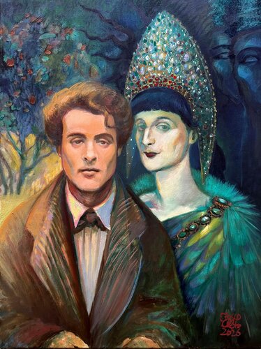 Modigliani and Akhmatova by Karina Kulyk, Painting for Sale on Singulart