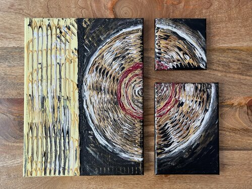 Retro Vinyl Record (triptych) von Iryna Kuts, Zeichnungen kaufen auf Singulart