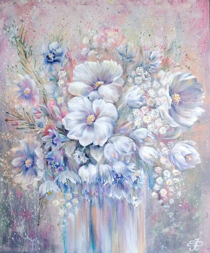 The Lovely Bouquet. Original. by Elena Pertceva, Painting for Sale on Singulart