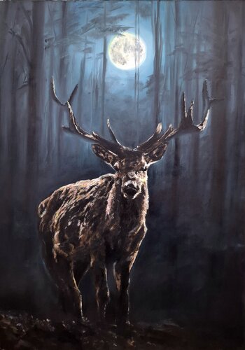 Midnight Sentinel by Nir Chalupowicz, Painting for Sale on Singulart