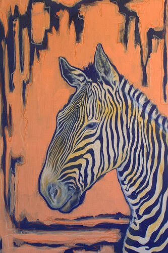 Keepin’ it ZEFF Zebra von Livia Schneider Painter, Malerei kaufen auf Singulart