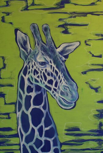 Attitude of Gratitude Giraffe von Livia Schneider Painter, Malerei kaufen auf Singulart