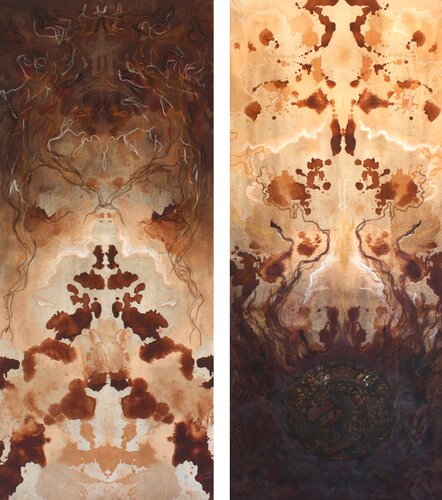 Never the Same Fire Twice (single or diptych) de Livia Schneider Painter, Pintura a la venta en Singulart