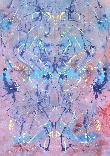 Blue and Red di Livia Schneider Painter, Pittura in vendita su Singulart