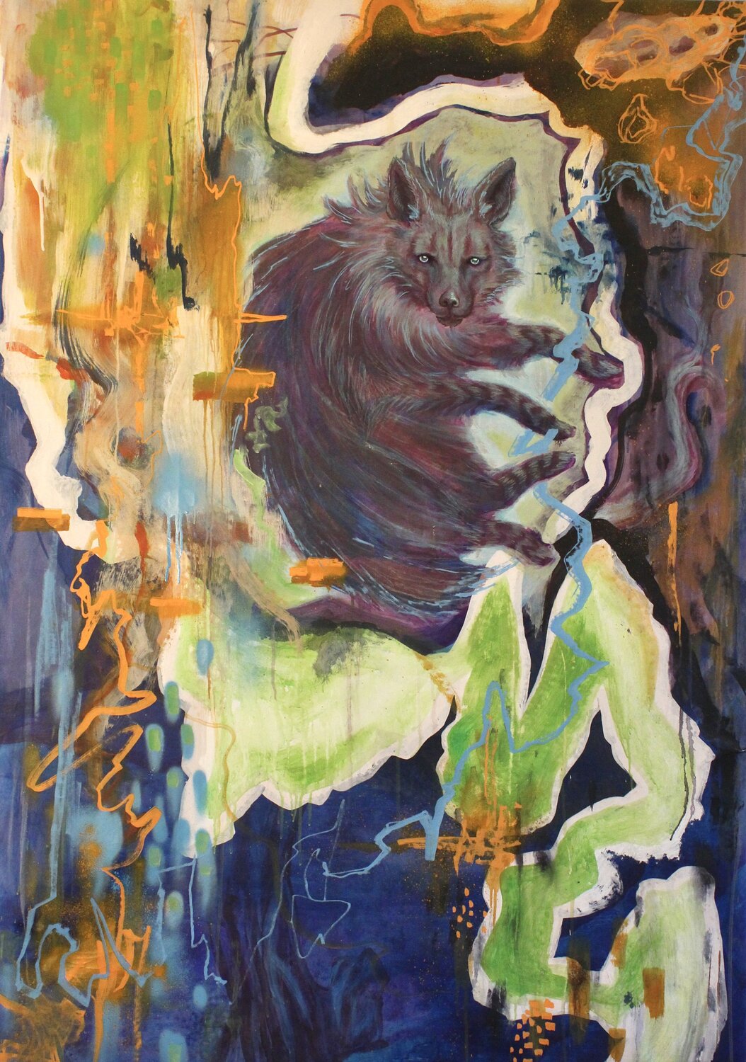 Brown Hyena Dreamscape Livia Schneider Painter