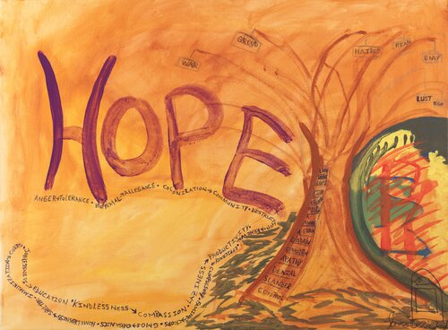 Hope In Face Of The Tree of Doom by James Oliver Jones Jr, Painting for Sale on Singulart