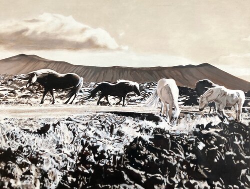 Il quadro delle sdraio von Micol Magni, Malerei kaufen auf Singulart