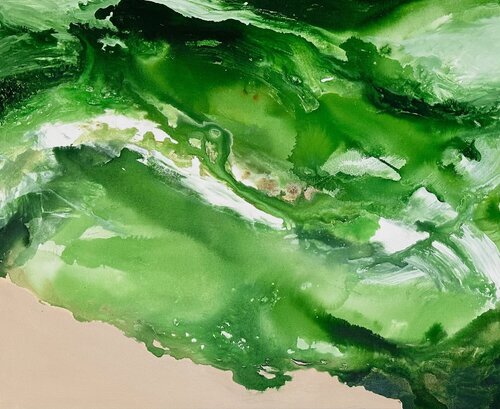 Green Waves von Nora Laaksonen, Malerei kaufen auf Singulart