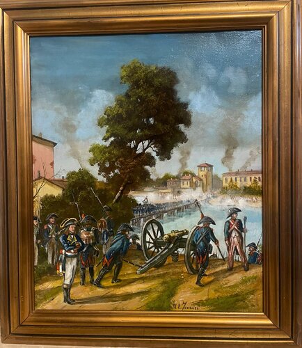 Il momento della decisione – Lodi, 10 maggio 1796 von Mario Ferrari, Malerei kaufen auf Singulart