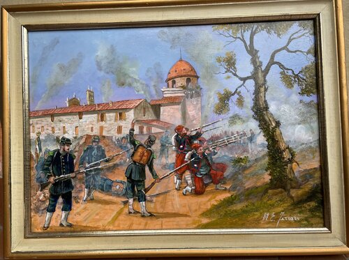 Solferino 24 giugno 1859 by Mario Ferrari, Painting for Sale on Singulart