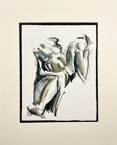 Nu -  ( détail) oeuvre sur papier - 50x40 cm von Lucile Travert, Zeichnungen kaufen auf Singulart