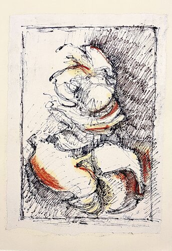 Figural - (détail) oeuvre papier 40x50 cm by Lucile Travert, Work on Paper for Sale on Singulart