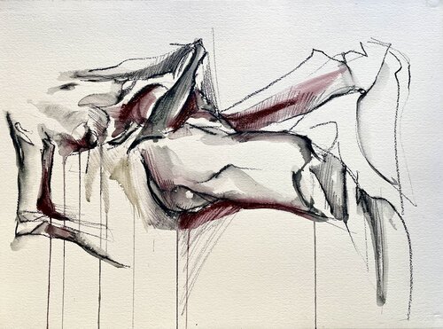 Sleeping nude par Lucile Travert, Œuvre sur papier en vente sur Singulart