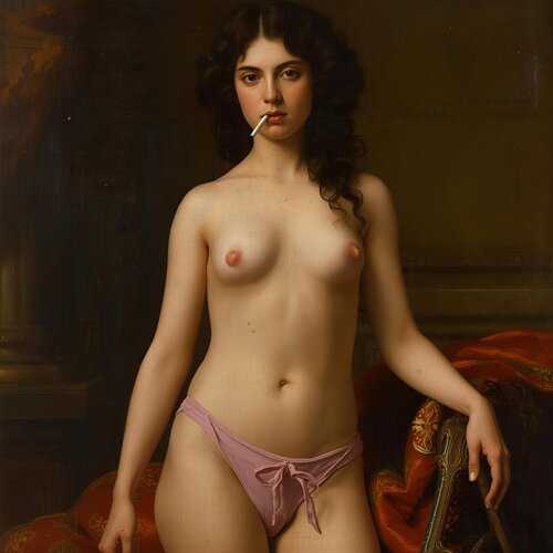 Nude with cigarette de Milana Albert, Digital a la venta en Singulart