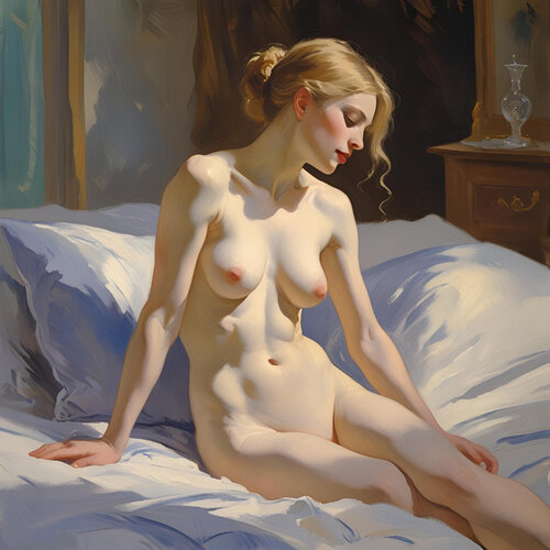 On her bed de Milana Albert, Digital a la venta en Singulart