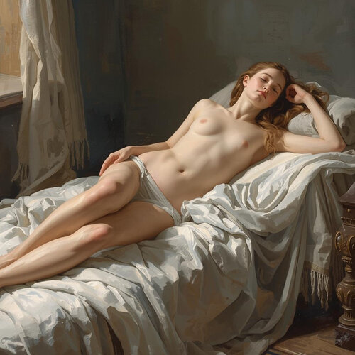 A white sheet de Milana Albert, Digital a la venta en Singulart