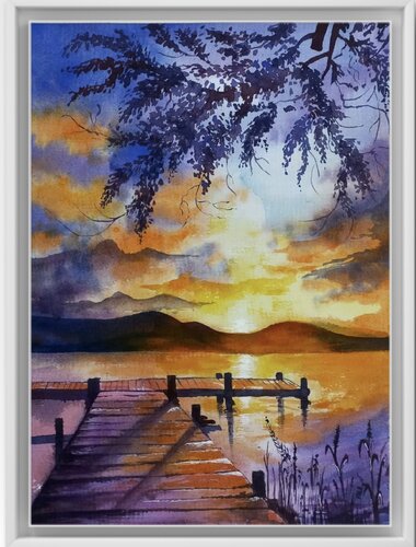 sunset van Vedika Bharatesh Ghulannavar, Schilderij te koop op Singulart