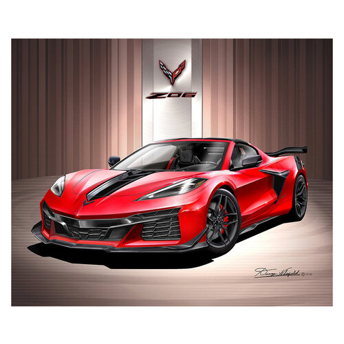 2025 CHEVROLET CORVETTE C8 Z06 - FINE ART PRINT AVAILABLE IN 10 DIFFERENT COLORS - EACH COLOR IS INDIVIDUALLY PRICED von Danny Whitfield, Druck kaufen auf Singulart