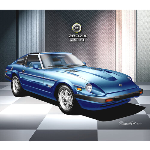 1982-1983 DATSUN 280 ZX TURBO FINE ART PRINT AVAILABLE IN 10 DIFFERENT COLORS - EACH COLOR IS INDIVIDUALLY PRICED von Danny Whitfield, Druck kaufen auf Singulart