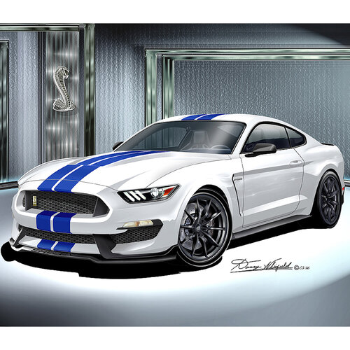 2015 - 2016  FORD MUSTANG SHELBY GT350 FINE ART PRINT AVAILABLE IN 10 DIFFERENT COLORS - EACH COLOR IS INDIVIDUALLY PRICED by Danny Whitfield, Print for Sale on Singulart