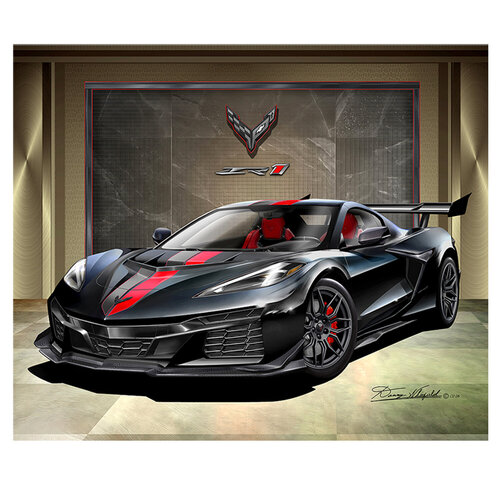 2026 CHEVROLET CORVETTE C8 ZR1 - FINE ART PRINT AVAILABLE IN 10 DIFFERENT COLORS - EACH COLOR IS INDIVIDUALLY PRICED de Danny Whitfield, Impresión a la venta en Singulart