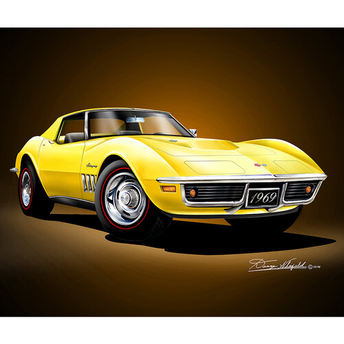 1969 CORVETTE C3 COUPE AND CONVERTIBLE ART PRINT AVAILABLE IN 3 DIFFERENT OPTIONS - EACH OPTION IS INDIVIDUALLY PRICED by Danny Whitfield, 인쇄 for Sale on Singulart