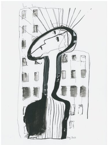 Look Down, Here I Am! by Monika Nun, Drawing for Sale on Singulart