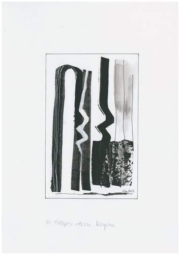 The Telepes Street Gate by Monika Nun, Drawing for Sale on Singulart