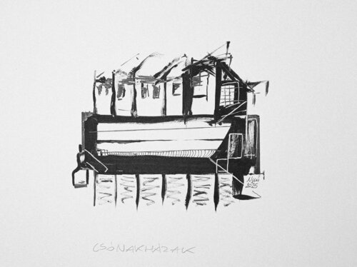Boathouse Row de Monika Nun, Dibujo a la venta en Singulart