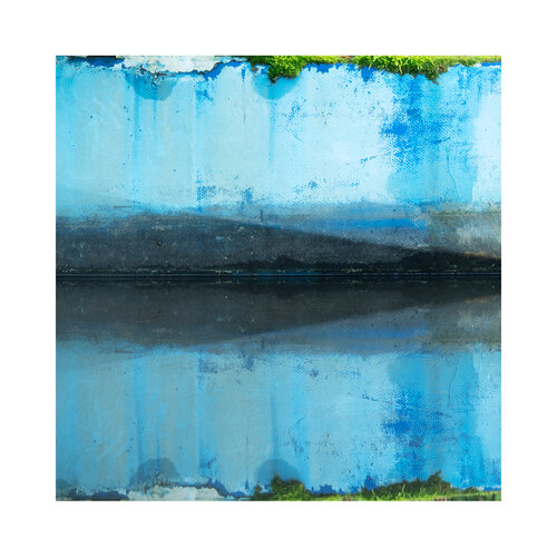 Abstract blue boat on river van Kate Lloyd, Fotografie te koop op Singulart