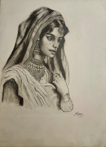 The Quiet Gaze by Kosha Mehta, 종이 for Sale on Singulart