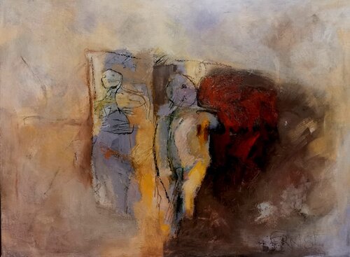 Spiegel an der Wand par Ernst Wieltschnig, Peinture en vente sur Singulart