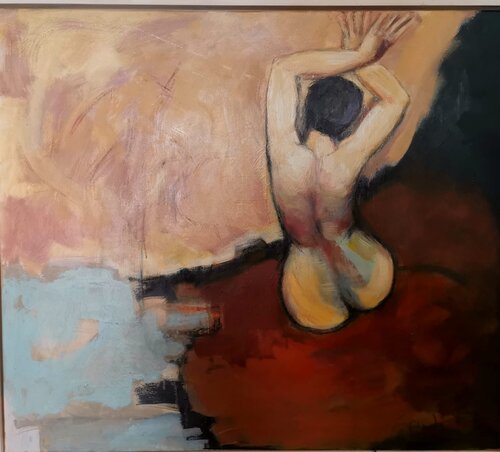 Frauentorso am Strand di Ernst Wieltschnig, Pittura in vendita su Singulart