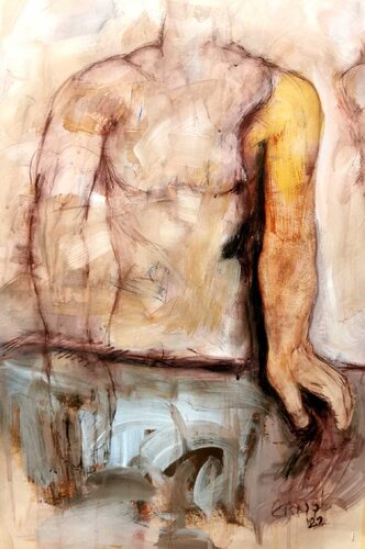 Männliche Büste de Ernst Wieltschnig, Pintura a la venta en Singulart