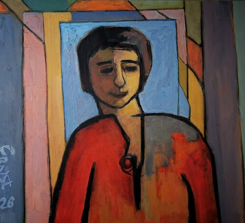 Figur im Rahmen di Ernst Wieltschnig, Pittura in vendita su Singulart