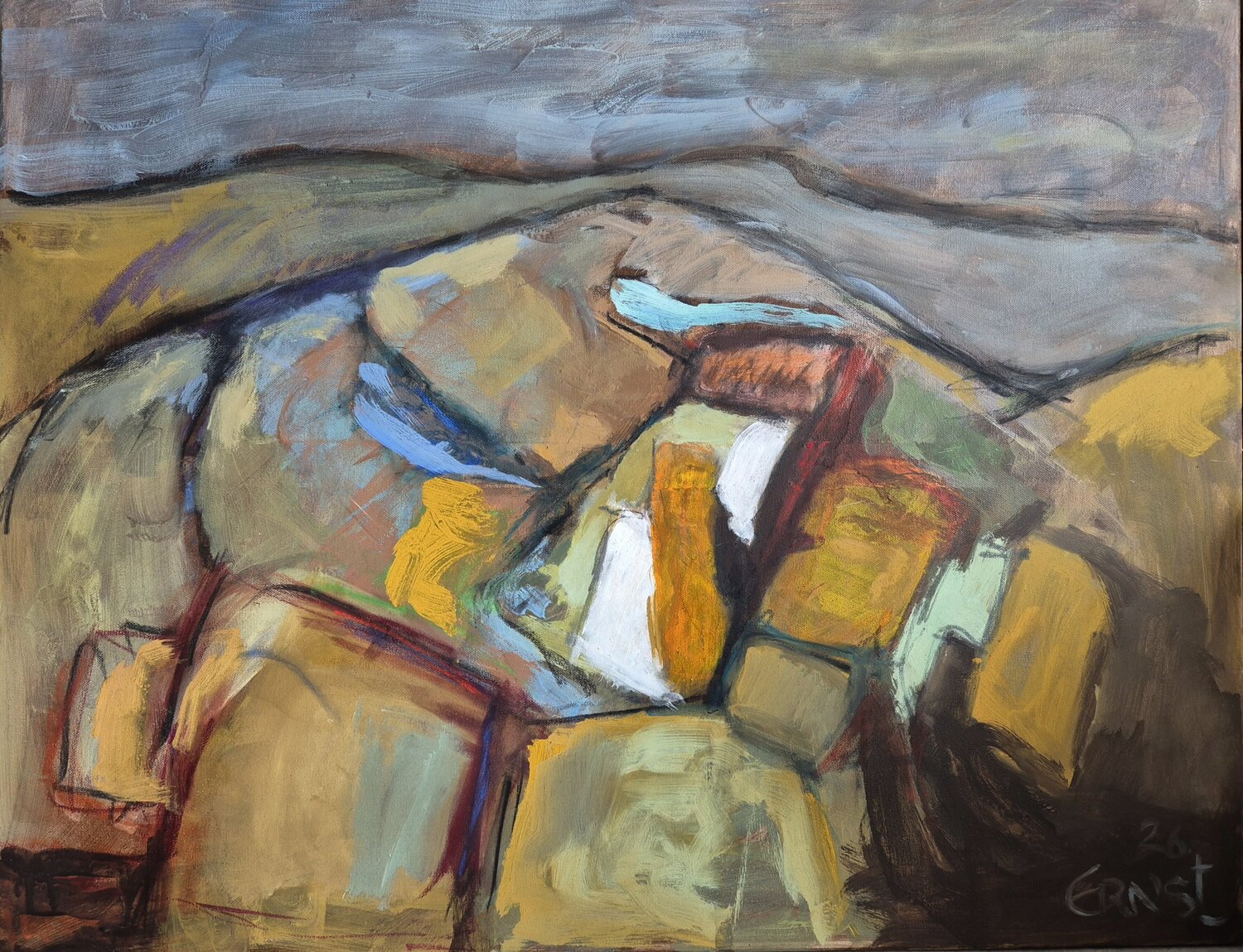 Farblandschaft Ernst Wieltschnig Peinture originale à vendre