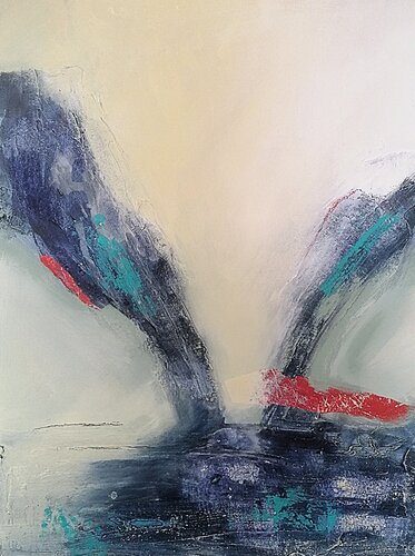 Bending trees van Danijela Kostic, Schilderij te koop op Singulart