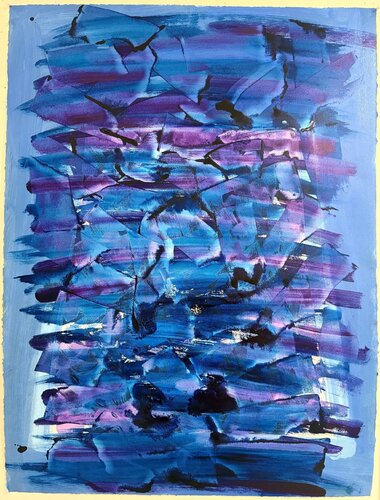 Blue on Blue Court von Carrie Elston, Malerei kaufen auf Singulart