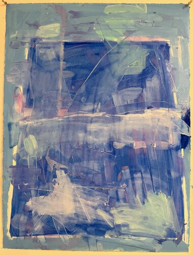 Soft Blue Court van Carrie Elston, Schilderij te koop op Singulart