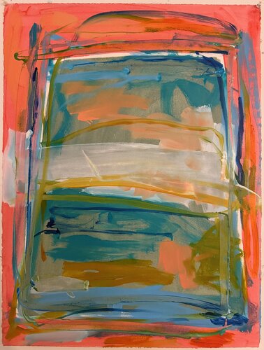 Caribbean Blue on Coral Court by Carrie Elston, Painting for Sale on Singulart