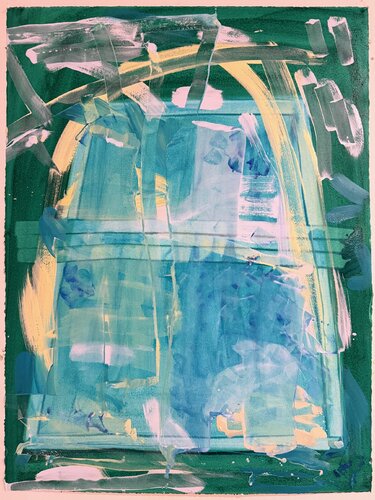 Pink and Magenta Court de Carrie Elston, Pintura a la venta en Singulart