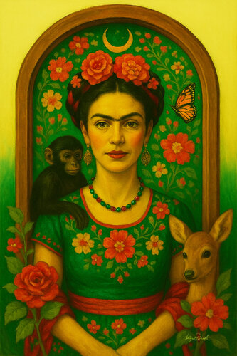 The Inner Garden of Frida Kahlo de Miguel Paredes, Pintura a la venta en Singulart