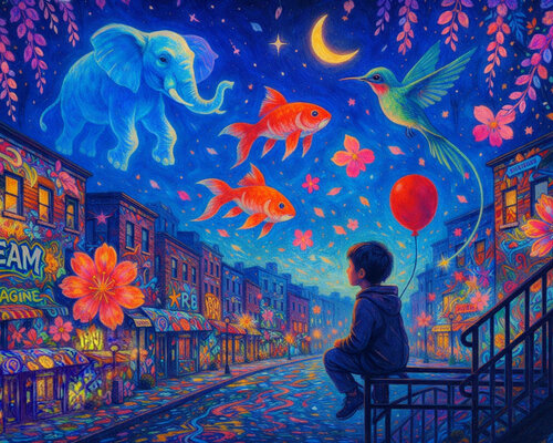 City Dream von Miguel Paredes, Malerei kaufen auf Singulart