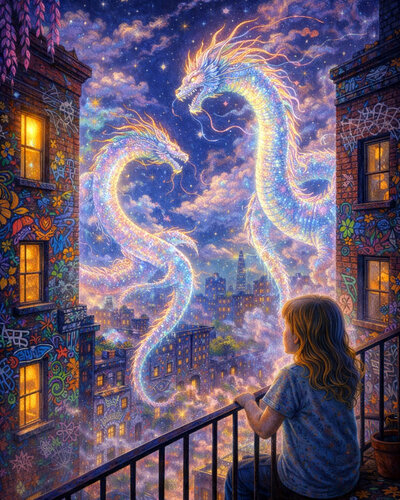 Year Of The Dragon de Miguel Paredes, Pintura a la venta en Singulart