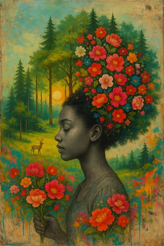 The Forest  Knows Her Name di Miguel Paredes, Pittura in vendita su Singulart