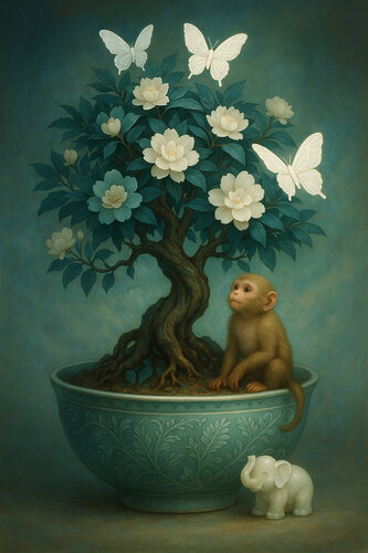 The Little Guardians de Miguel Paredes, Pintura a la venta en Singulart