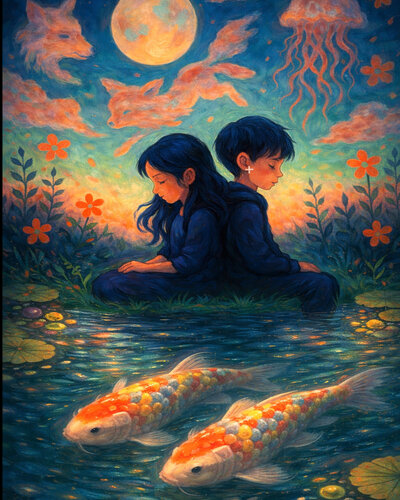 Dreaming Back To Back de Miguel Paredes, Pintura a la venta en Singulart