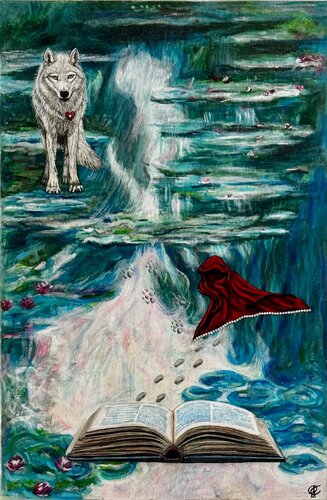 The Heart of the White Wolf van Alessia Casarini Trygved, Schilderij te koop op Singulart